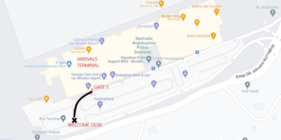Taxi Private Transfers in Rhodes Island. Where to Find Us